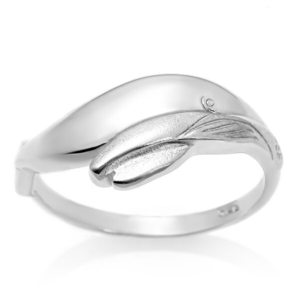 Silver Baby Humpback Whale Ring by World Treasure Designs