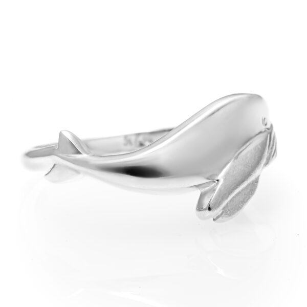 Handcrafted Baby Humpback Whale Ring in Silver by World Treasure Designs