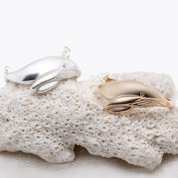 Ocean Jewellery Baby Whale Ring in Silver & Gold by World Treasure Designs