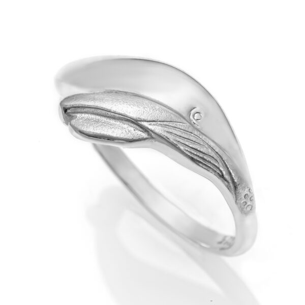 Sterling Silver Baby Humpback Whale Ring by World Treasure Designs