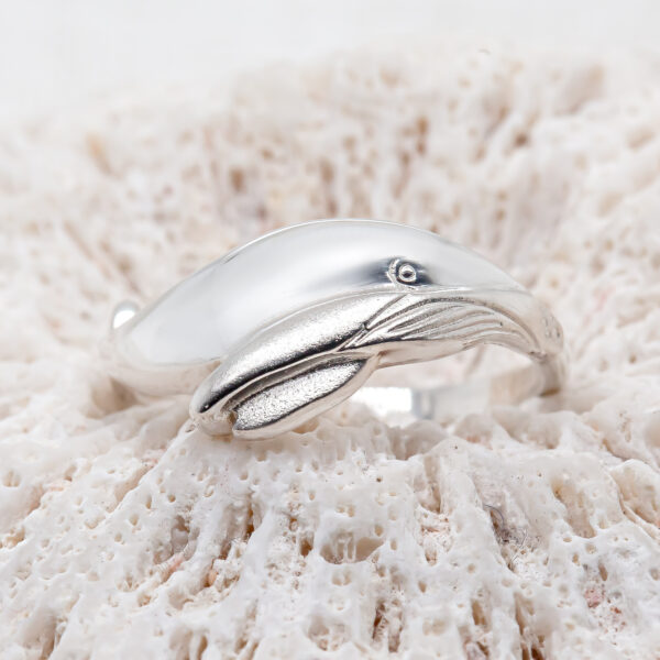 Whale Ring Baby Humpback Whale in Silver by World Treasure Designs