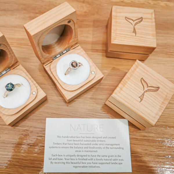 Sustainable Timber Wooden Ring Boxes by World Treasure Designs