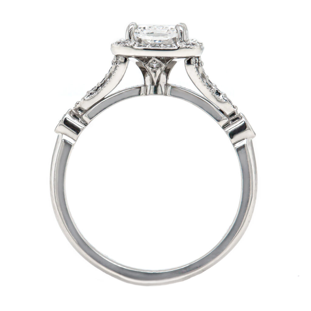 Diamond Ring Platinum Engagement Ring by World Treasure Designs