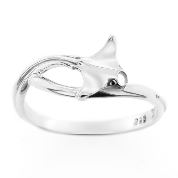Manta Ray Ring in Sterling Silver Ocean Inspired by World Treasure Designs