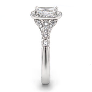Platinum Diamond Engagement Ring Vintage by World Treasure Designs