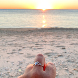 Tiny Manta Ray Ring in Sterling Silver by World Treasure Designs