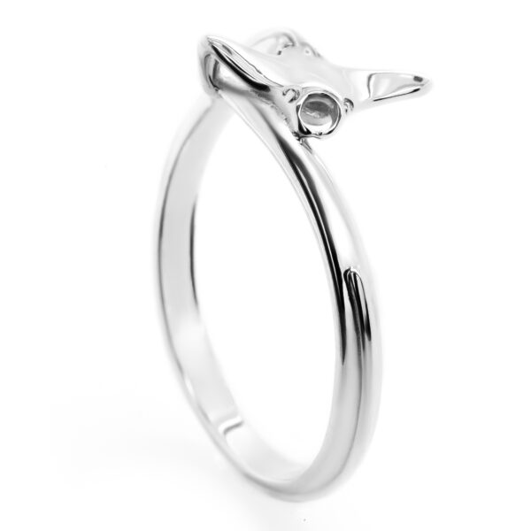 Tiny Manta Ray Ring in Sterling Silver by World Treasure Designs