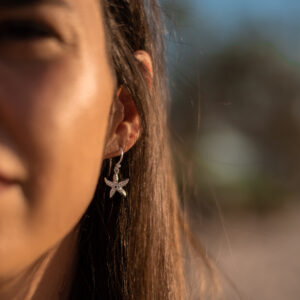 Sea Star Sapphire Earrings in Sterling Silver by World Treasure Designs