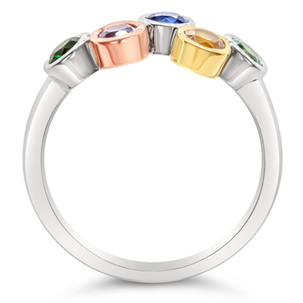 Colours of Queensland Australian Sapphire ring in White Gold by World Treasure Designs
