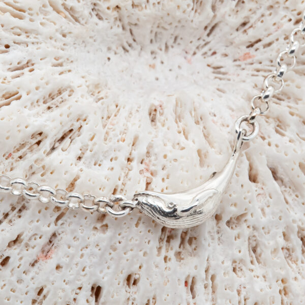 Humpback Whale Charm Bracelet/Anklet in Silver by World Treasure Designs