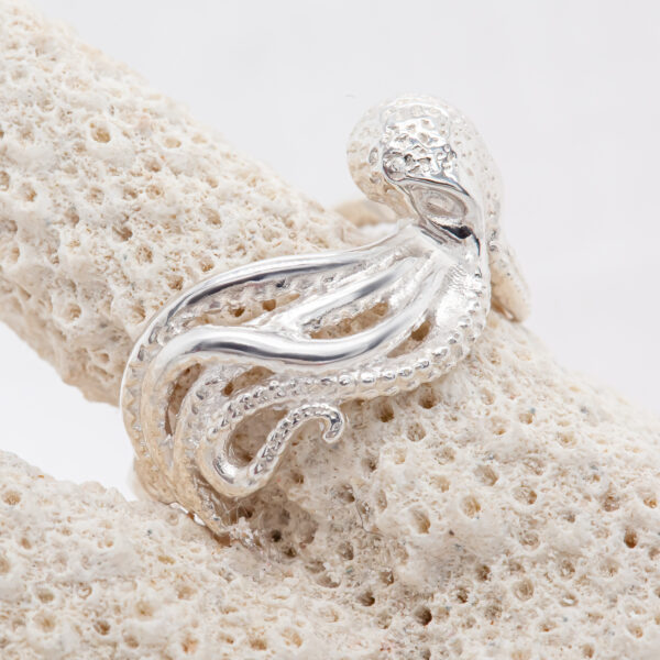 Octopus Ring in Silver Dive Jewelry by World Treasure Designs