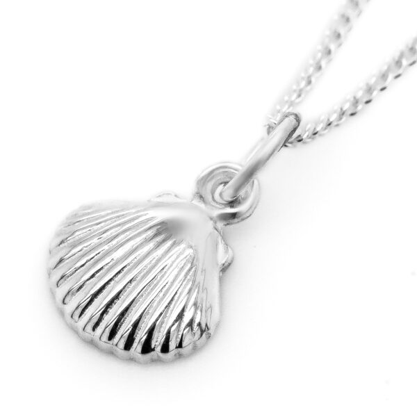 Tiny Seashell Necklace in Sterling Silver by World Treasure Designs
