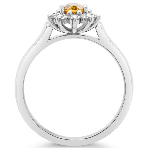 Australian Orange Sapphire Ring in White Gold by World Treasure Designs