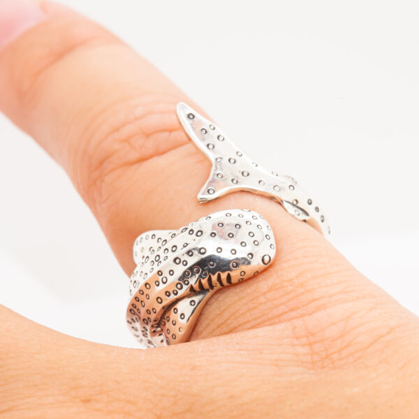 Sterling Silver Whale Shark Ring by World Treasure Designs