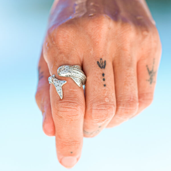 Whale Shark Ring in Sterling Silver by World Treasure Designs
