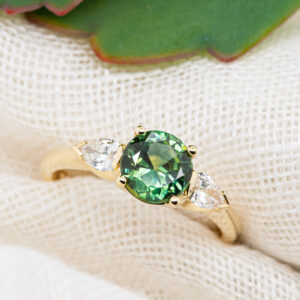 Genevieve | Australian Green Parti Sapphire Ring - Image 4