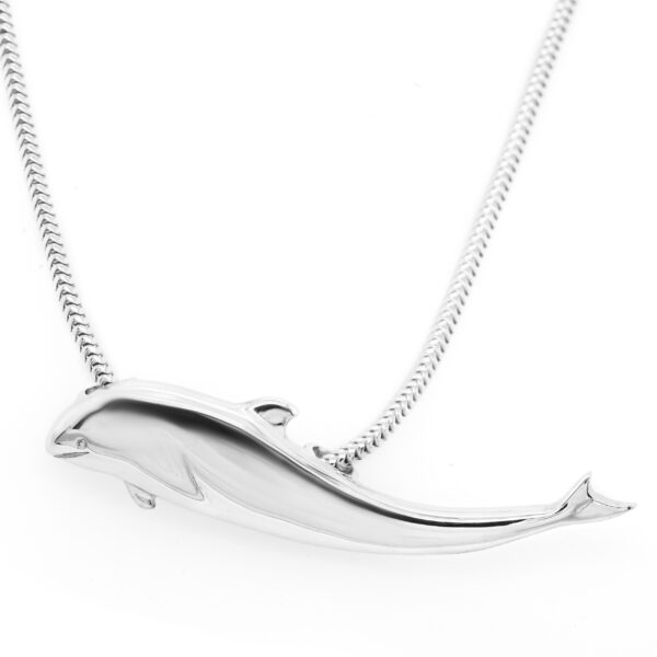 False Killer Whale Necklace in Sterling Silver by World Treasure Designs
