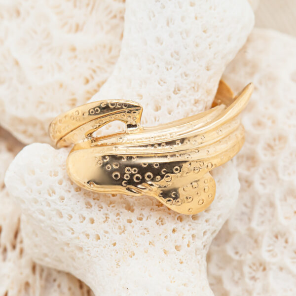 Leopard Shark Ring in Yellow Gold by World Treasure Designs
