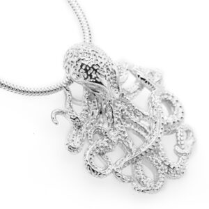 Octopus Necklace in Sterling Silver by World Treasure Designs