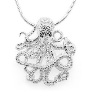 Octopus Necklace in Sterling Silver by World Treasure Designs