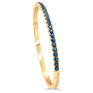 Australian Royal Blue Sapphire Bangle in Yellow Gold by World Treasure Designs