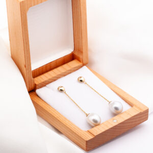 Australian South Sea Pearl Earrings Baroque Pearls in Yellow Gold by World Treasure Designs