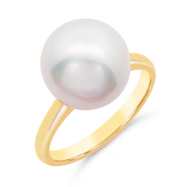 Australian South Sea Pearl Ring in Yellow Gold by World Treasure Designs