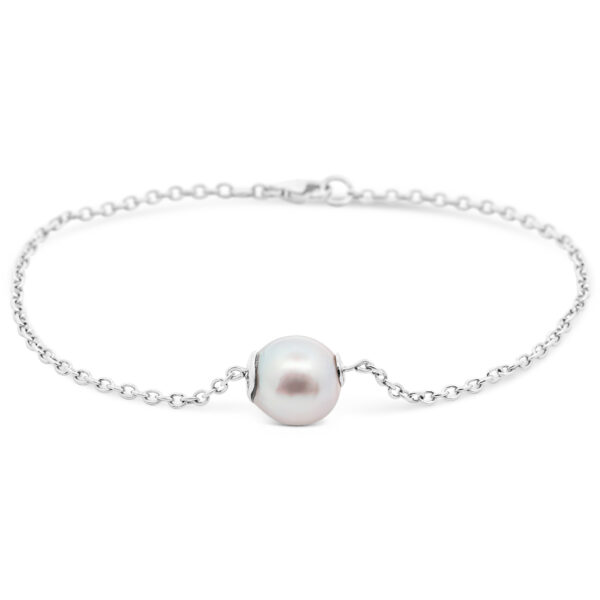 Australian South Sea Pearl Single Bracelet in White Gold by World Treasure Designs