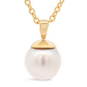 Australian South Sea Pearl Necklace in Yellow Gold by World Treasure Designs