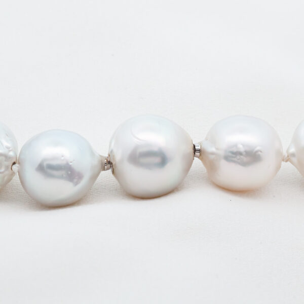 Australian South Sea Pearls Necklace with hidden White Gold bayonet clasp by World Treasure Designs