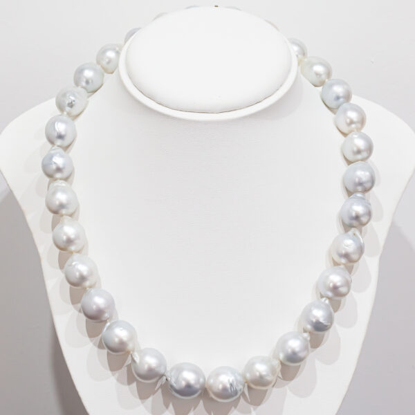 Full String of Australian South Sea Pearls in White Gold by World Treasure Designs