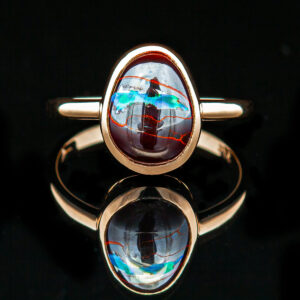 Australian Boulder Opal Ring in Yellow Gold by World Treasure Designs